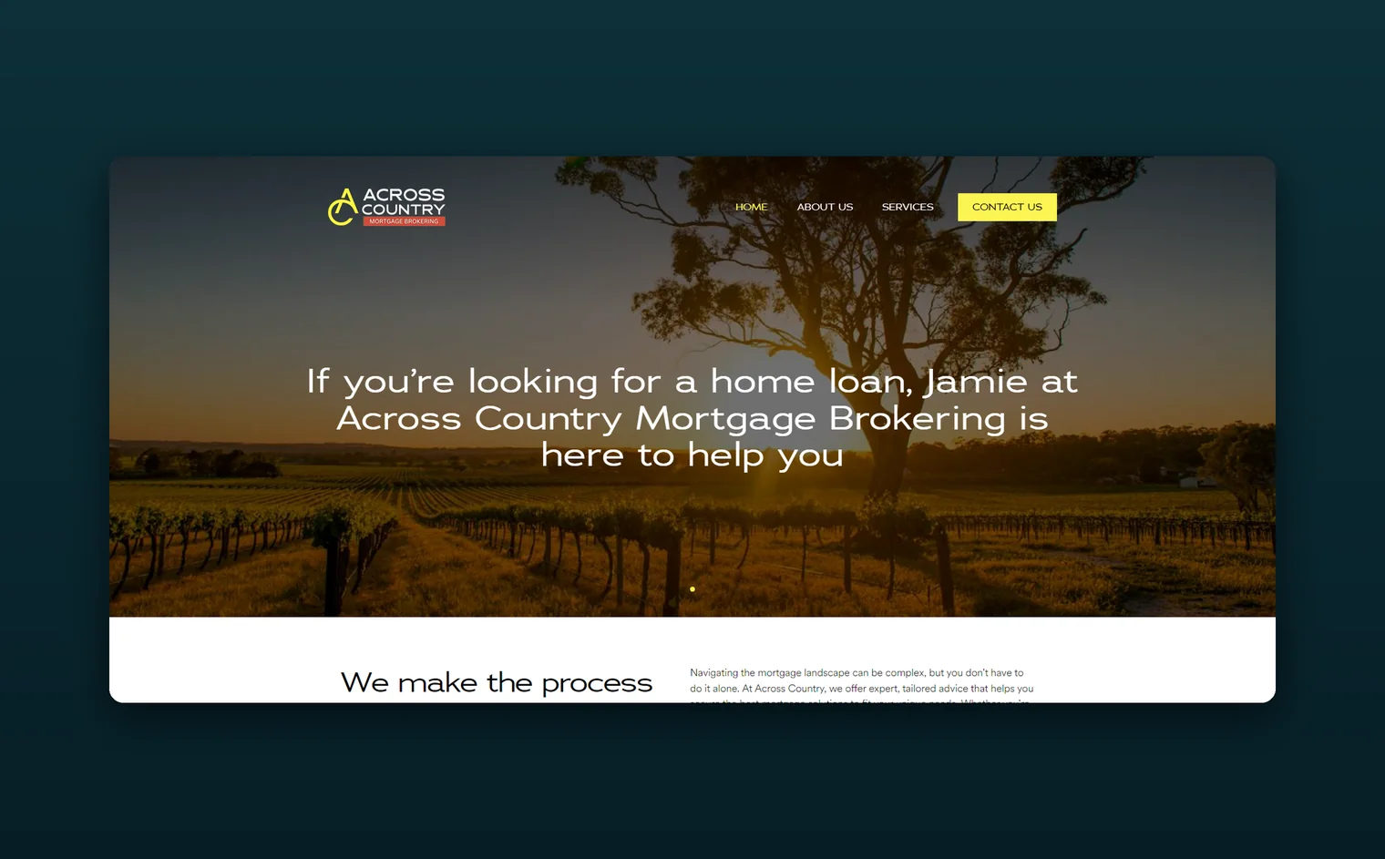 Across Country Mortgage Brokering website design by Balar Media Group
