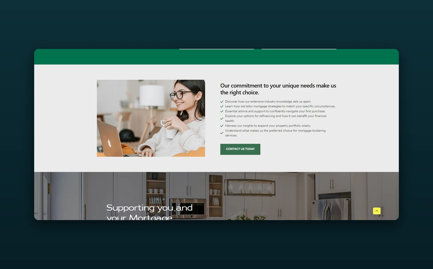 Across Country Mortgage Brokering website by Balar Media Group, more of the design