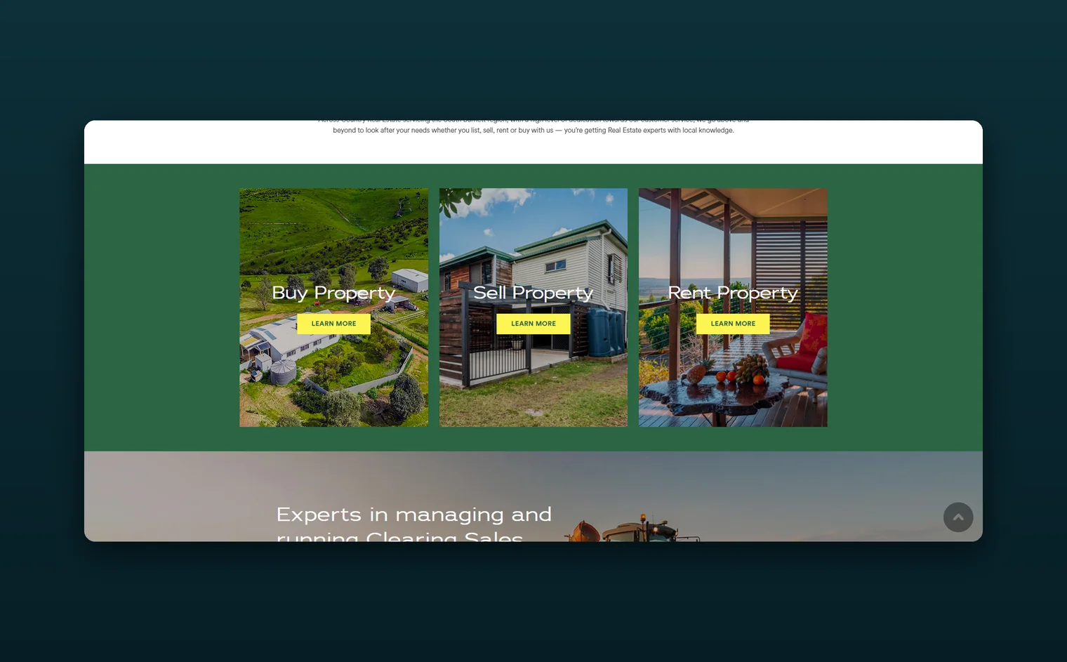 Across Country Real Estate website design by Balar Media Group
