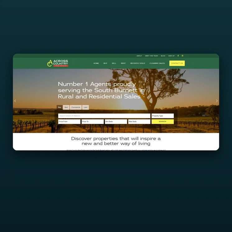 Across Country Real Estate website by Balar Media Group