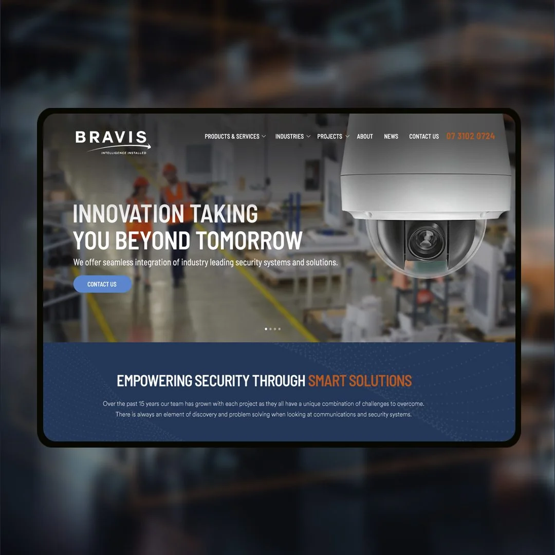 Bravis Security website design by Balar Media Group