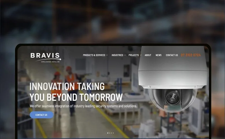 Bravis Security website by Balar Media Group, more of the design