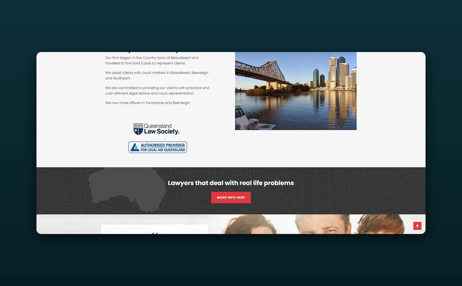 Country To Coast Lawyers website by Balar Media Group, more of the design