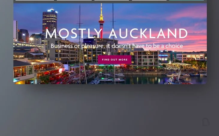 Crowne Plaza Auckland website detail by Balar Media Group