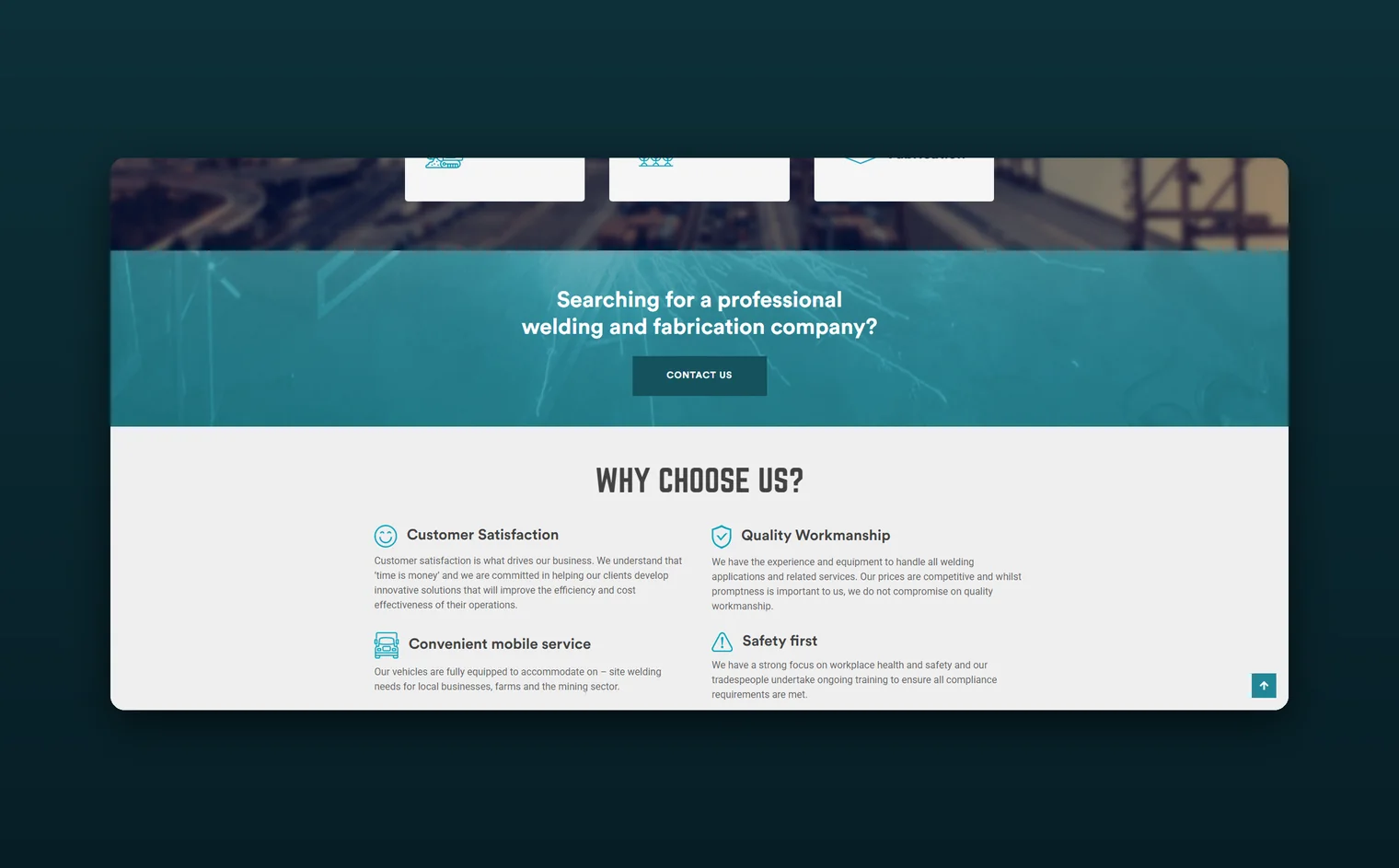 Dunn Metal Works website by Balar Media Group, more of the design