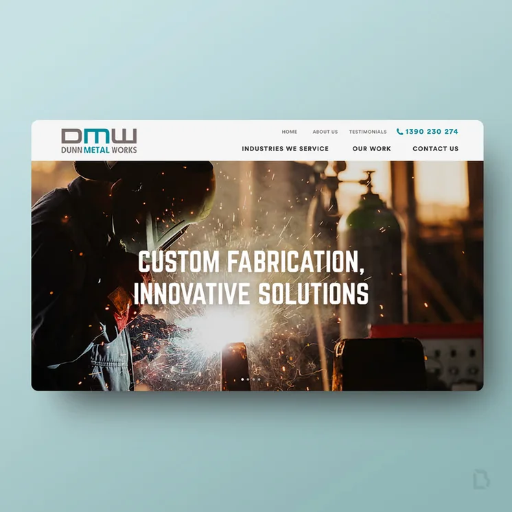 Dunn Metal Works website by Balar Media Group
