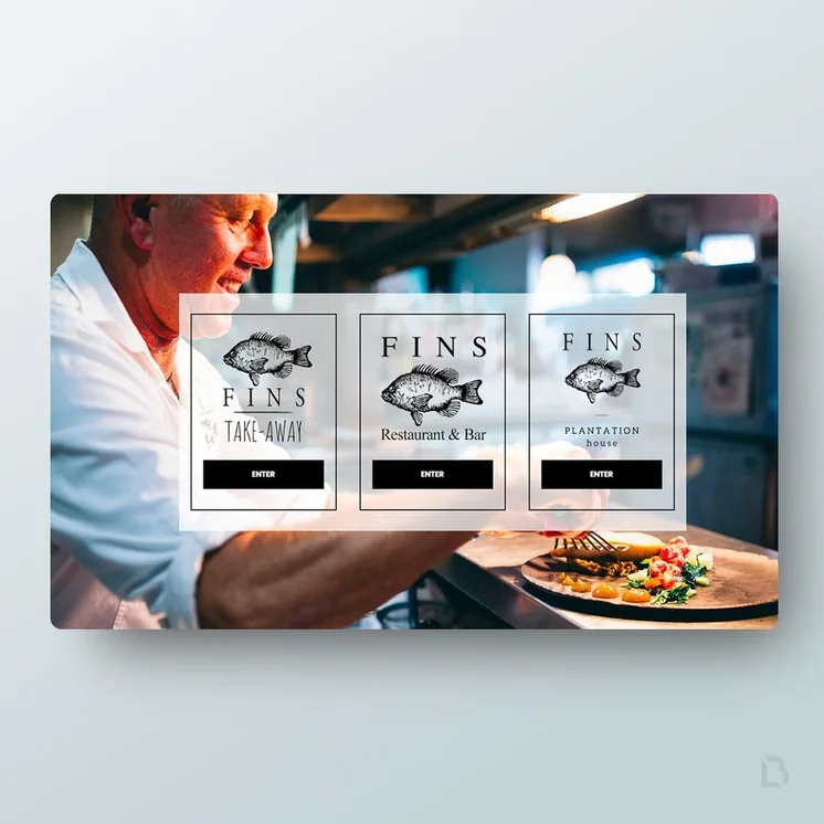 Fins Restaurant website by Balar Media Group