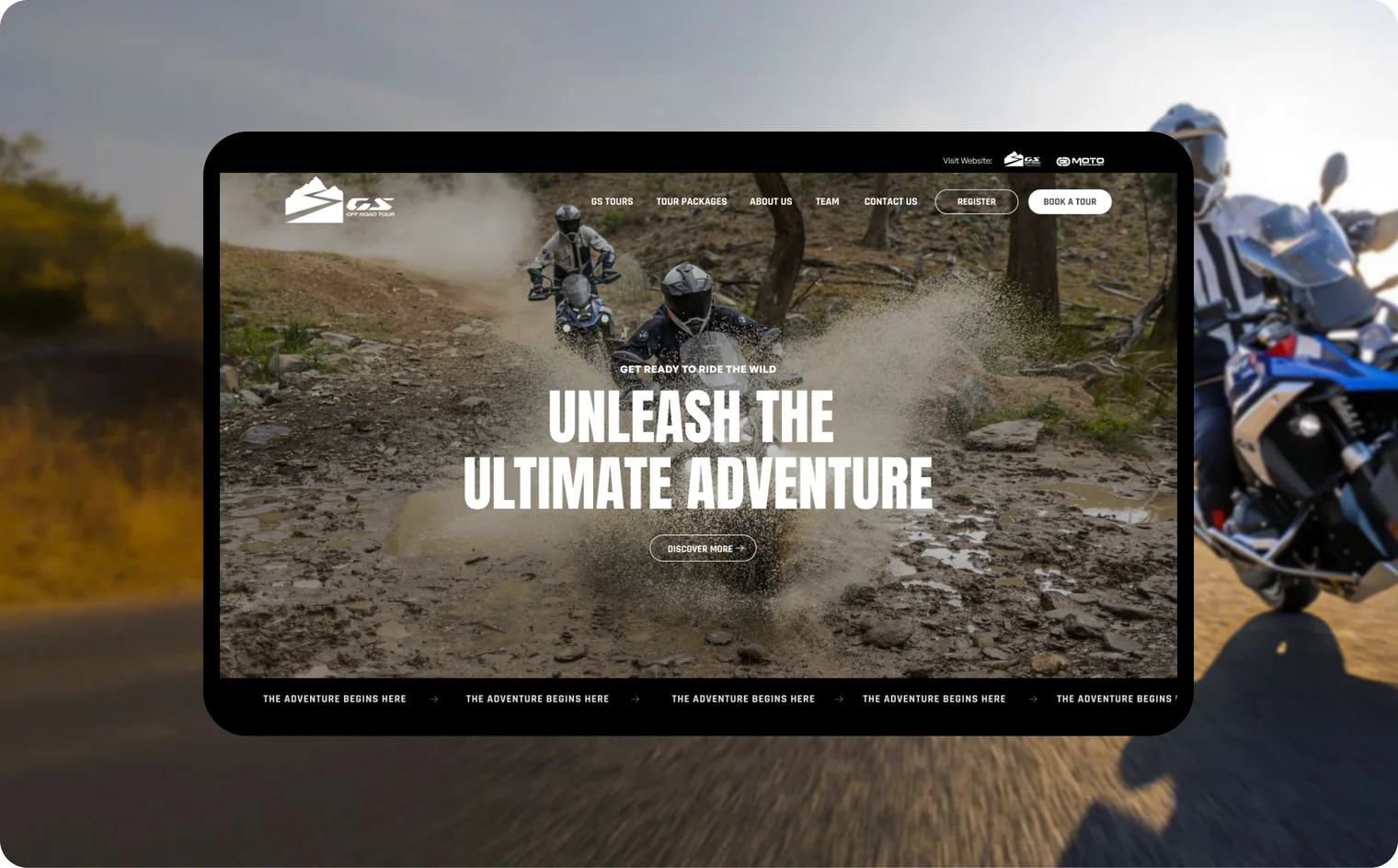 GS Offroad Tours website design by Balar Media Group