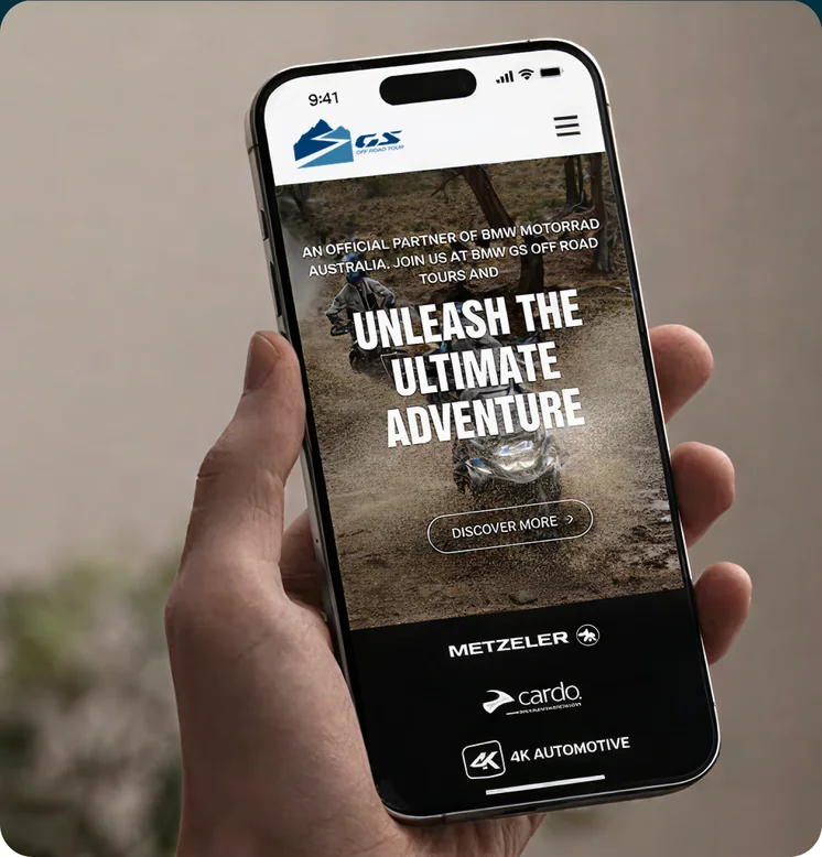 GS Offroad Tours website by Balar Media Group, design detail
