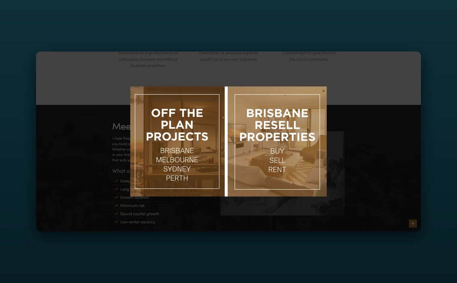 iSale Property website by Balar Media Group, more of the design