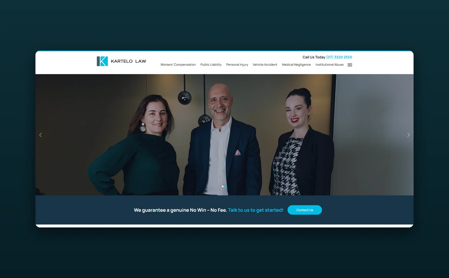 Kartelo Law website design by Balar Media Group