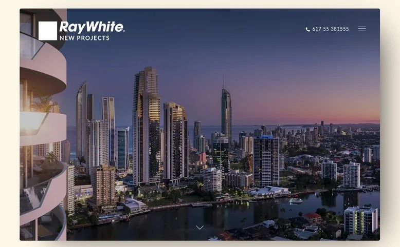 Ray White New Projects website by Balar Media Group, more of the design