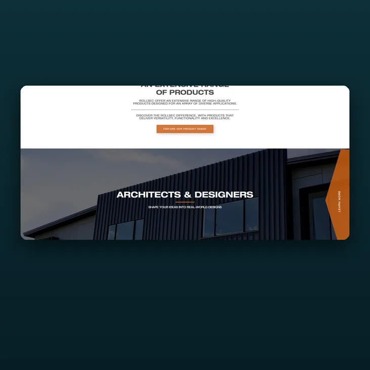 Rollsec website detail by Balar Media Group