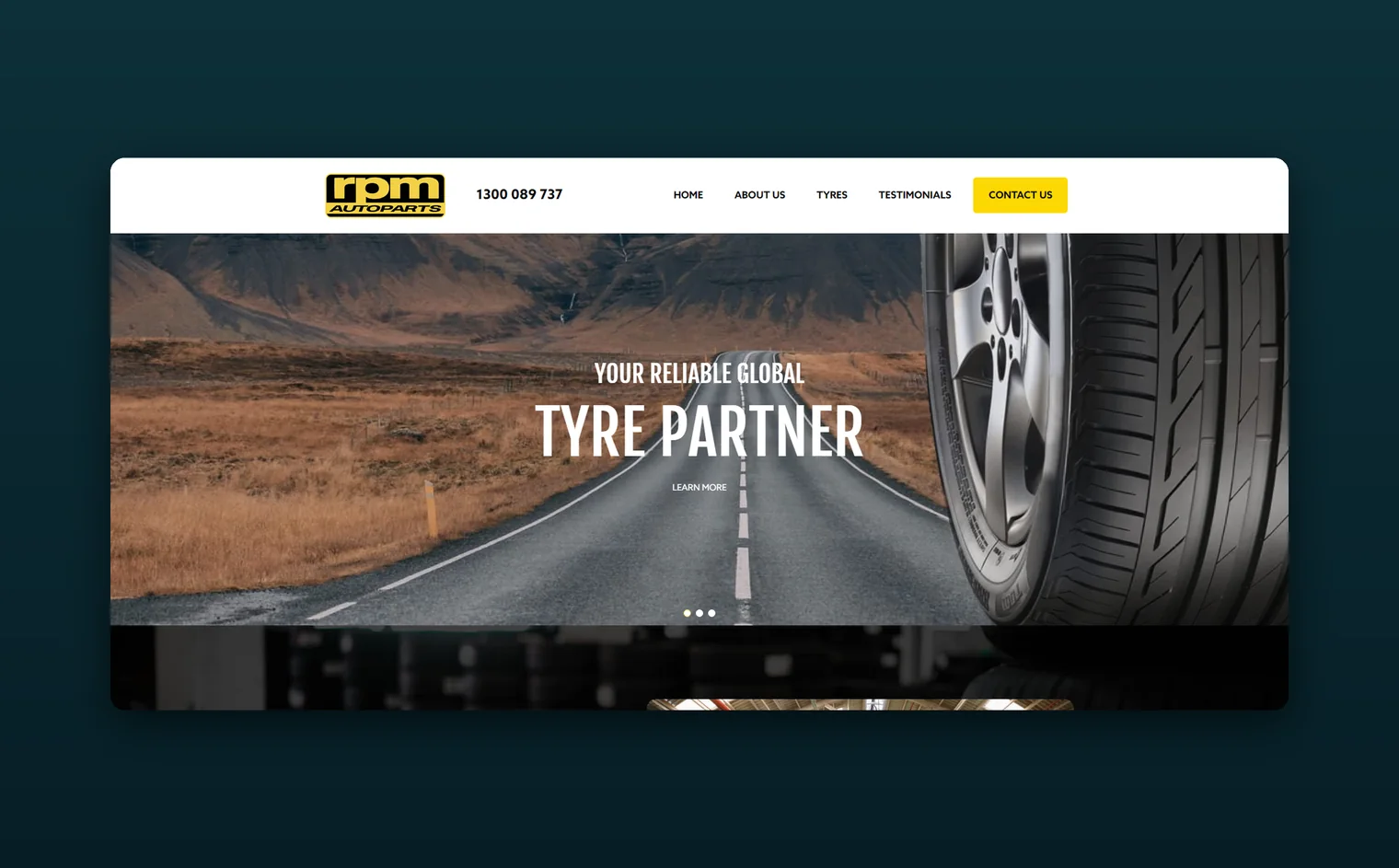 RPM Autoparts website design by Balar Media Group