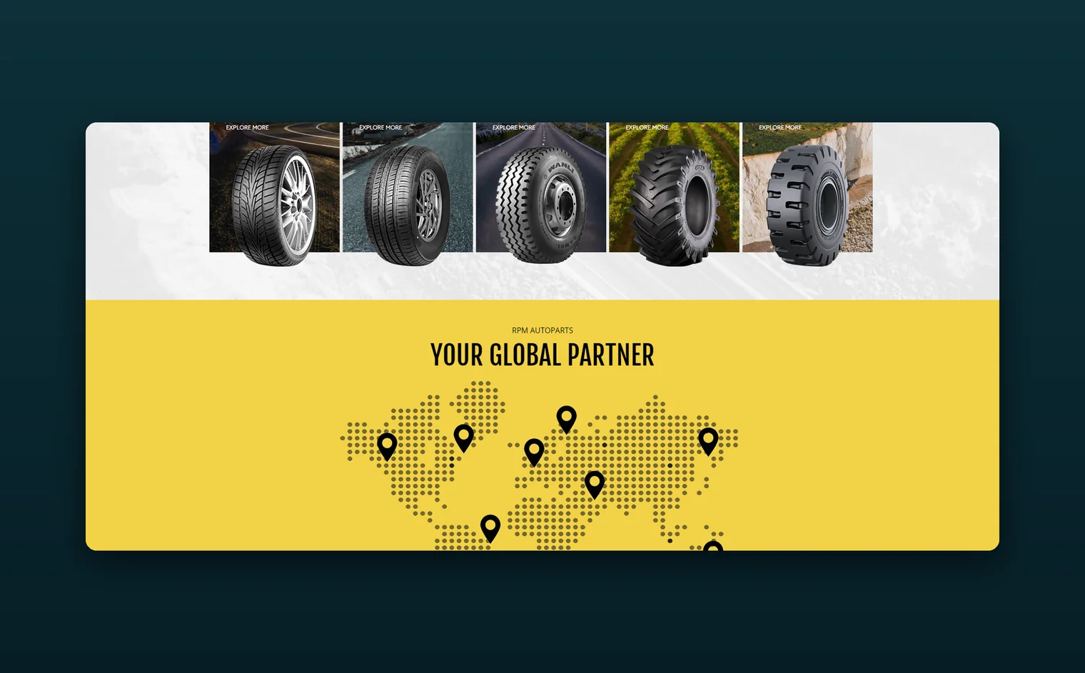RPM Autoparts website by Balar Media Group, more of the design