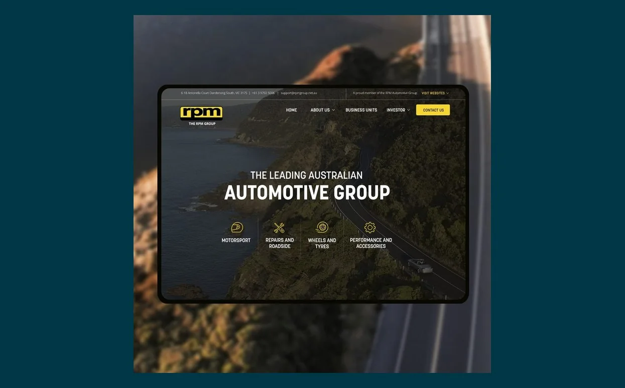 RPM Group website design by Balar Media Group