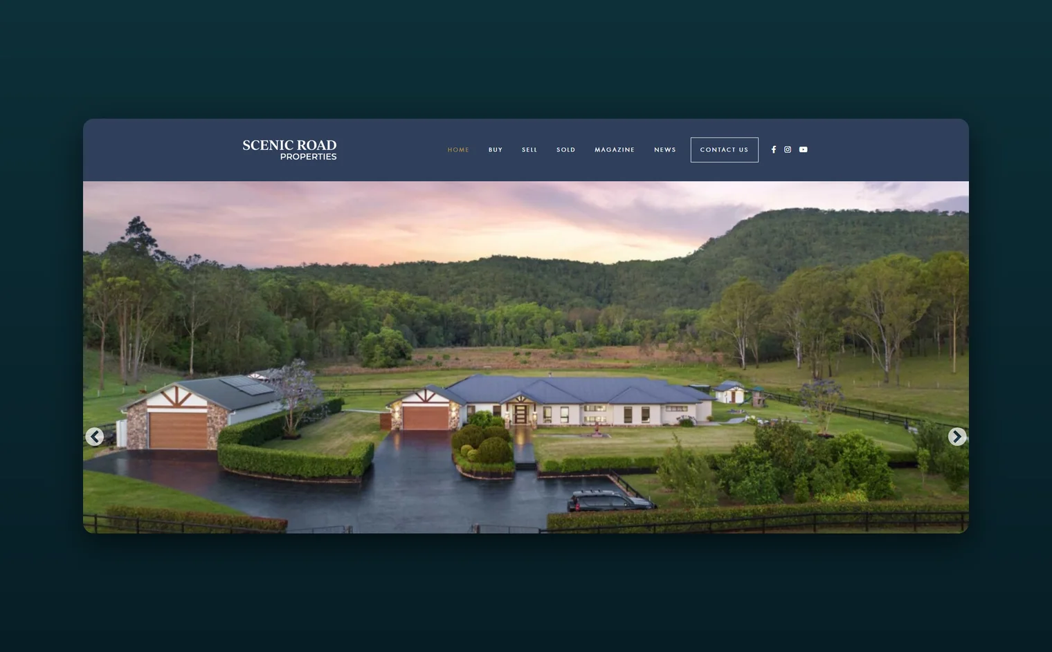 Scenic Road Properties website design by Balar Media Group