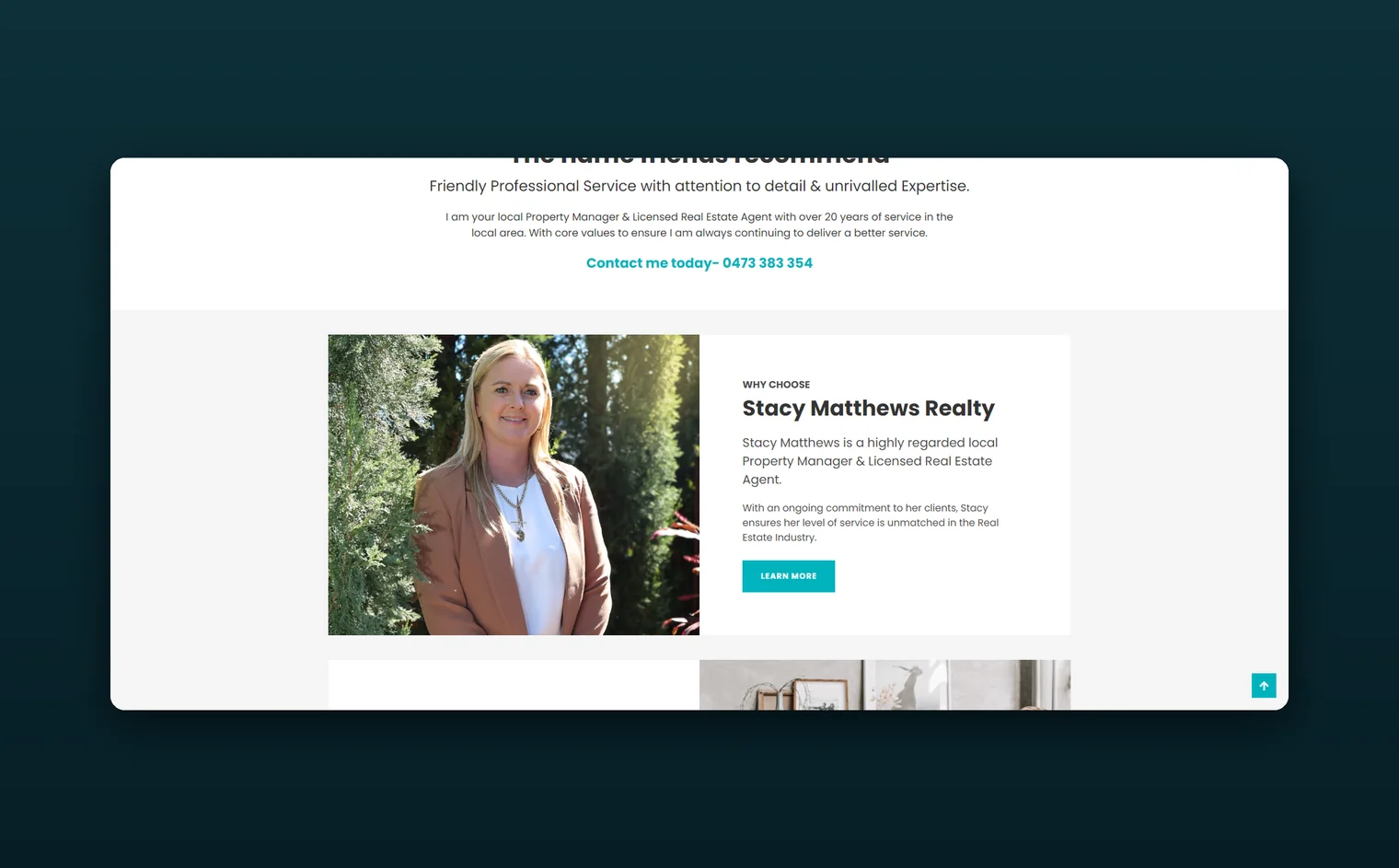 Stacy Matthews Realty website design by Balar Media Group