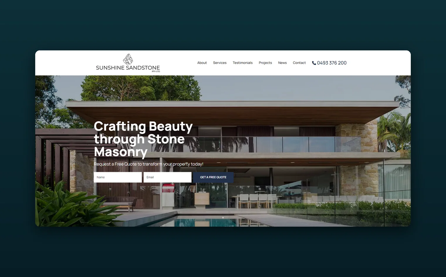 Sunshine Coast Sandstone website design by Balar Media Group