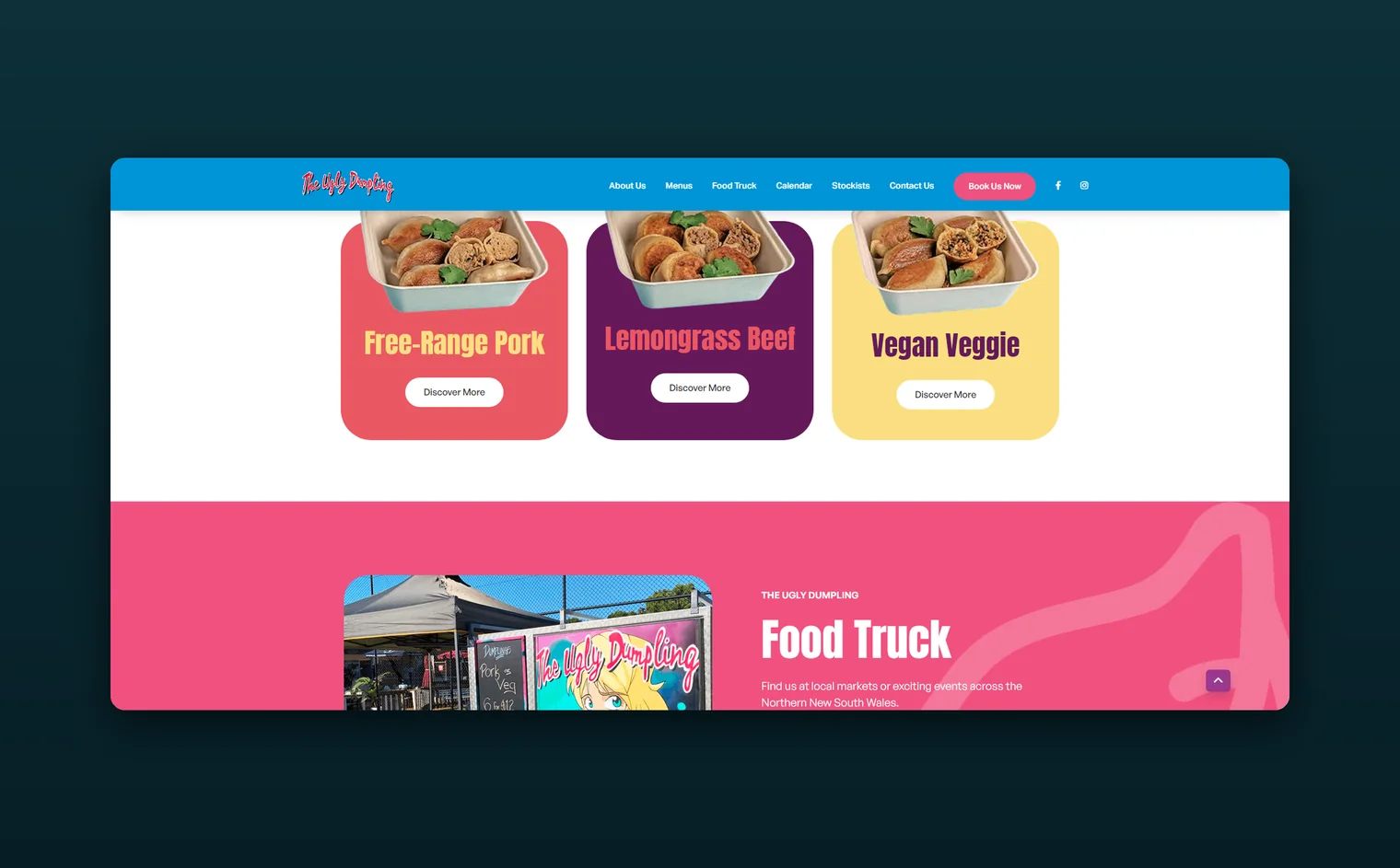 The Ugly Dumpling website by Balar Media Group, more of the design