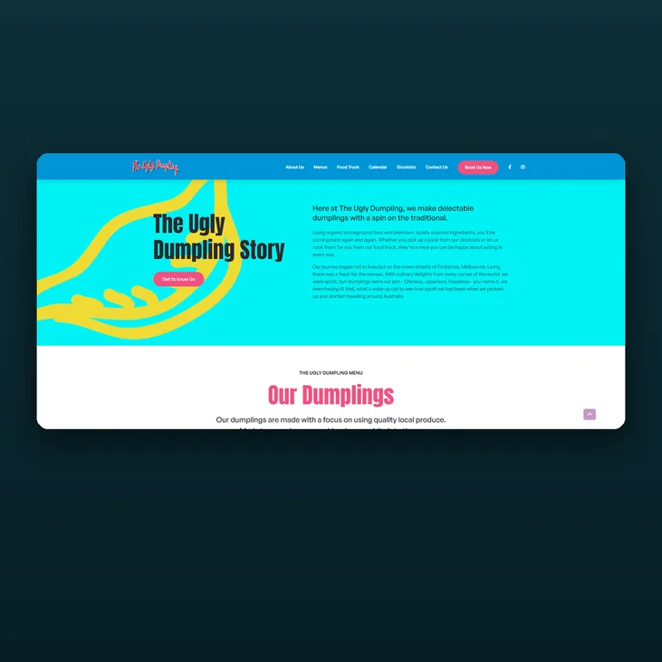 The Ugly Dumpling website detail by Balar Media Group