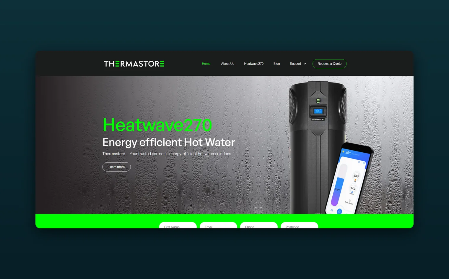 Thermastore website design by Balar Media Group