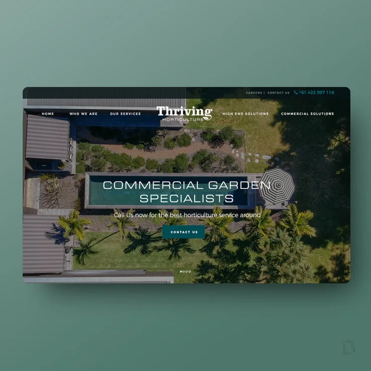 Thriving Horticulture website by Balar Media Group