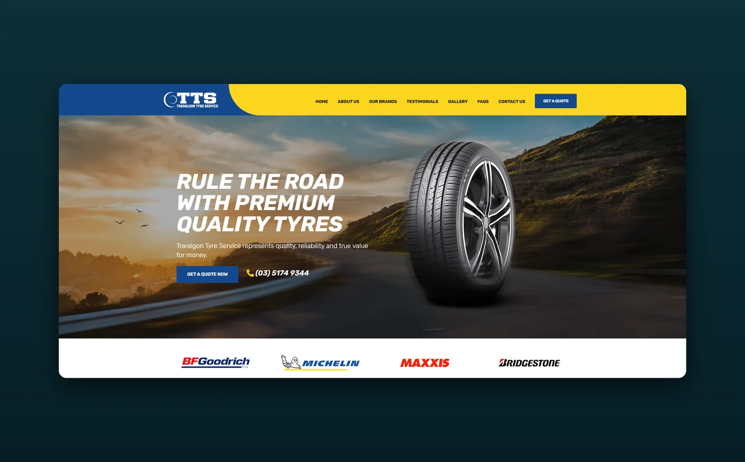 Traralgon Tyre Service website design by Balar Media Group