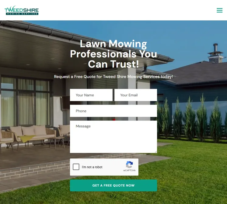 Tweed Shire Mowing website by Balar Media Group