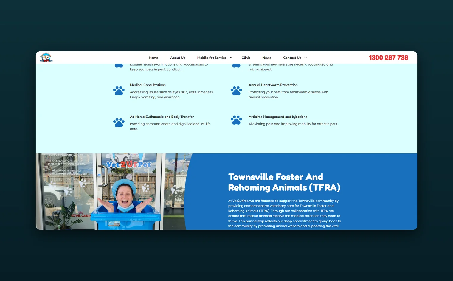 Vet2UrPet website by Balar Media Group, more of the design