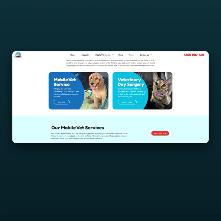 Vet2UrPet website detail by Balar Media Group