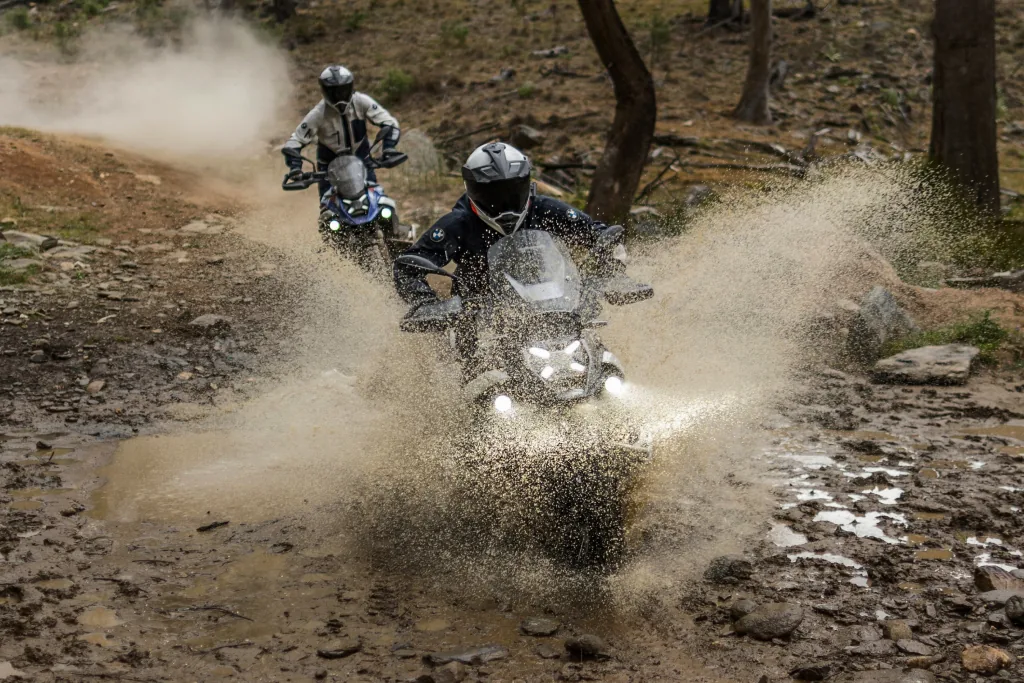 Adventure riders on a GS Offroad Tours ride