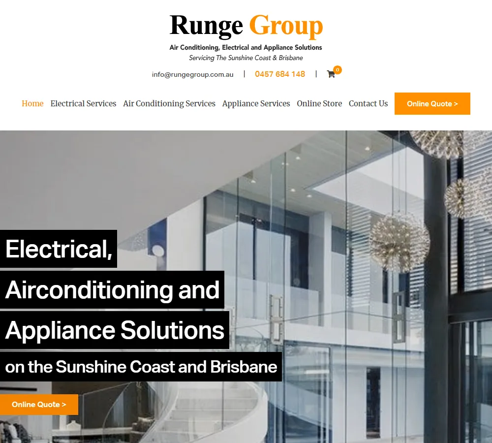 Runge Group website by Balar Media Group