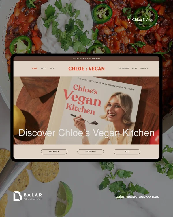 Chloe E. Vegan website by Balar Media Group