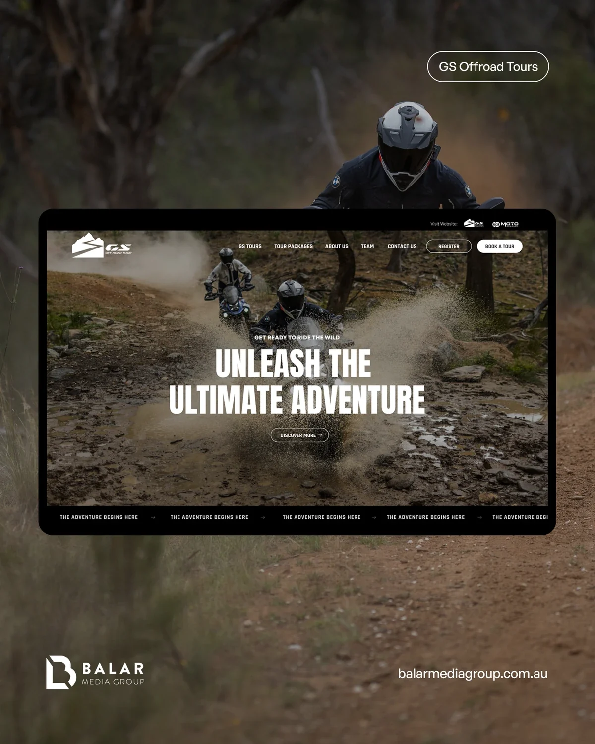 GS Offroad Tours website by Balar Media Group
