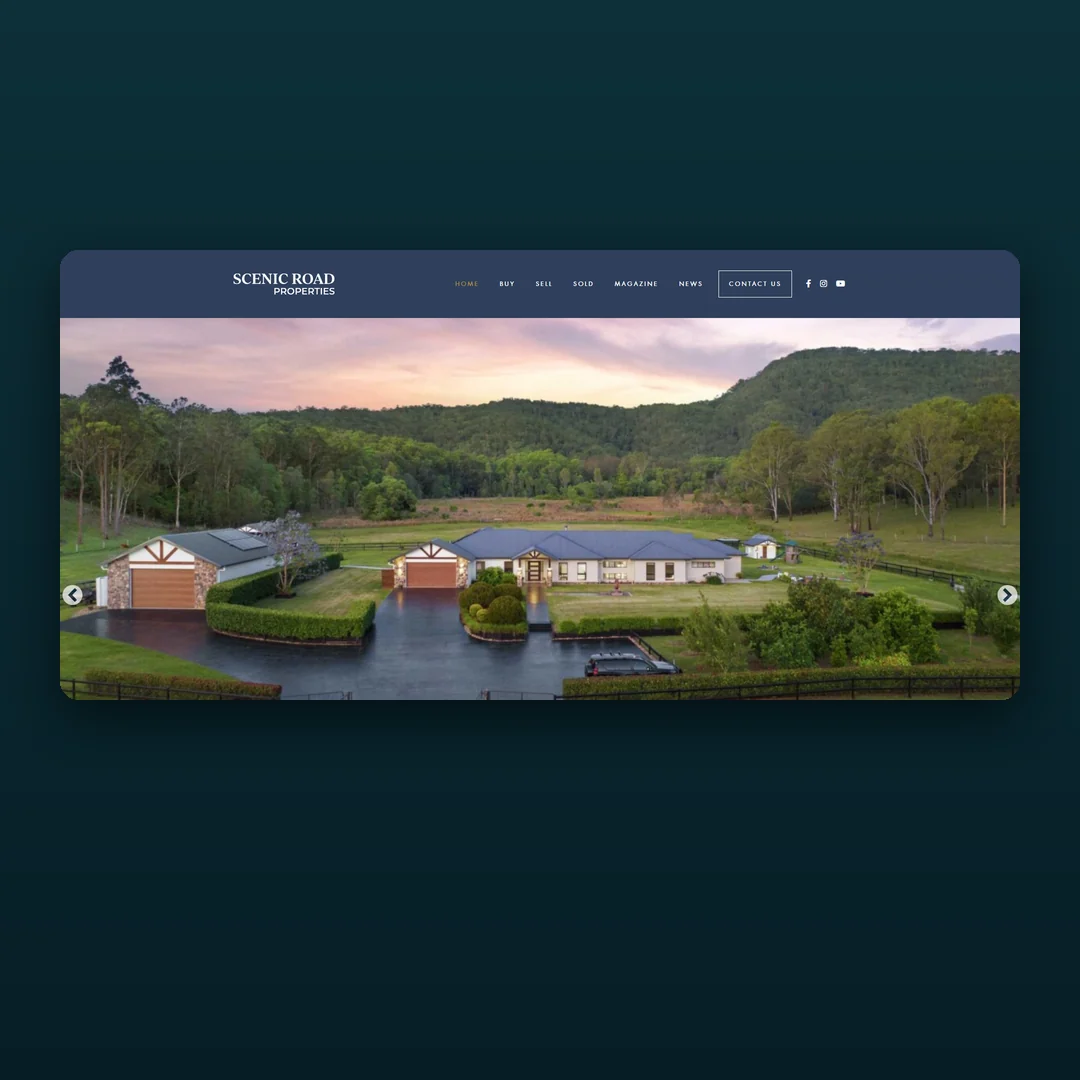Scenic Road Properties website by Balar Media Group