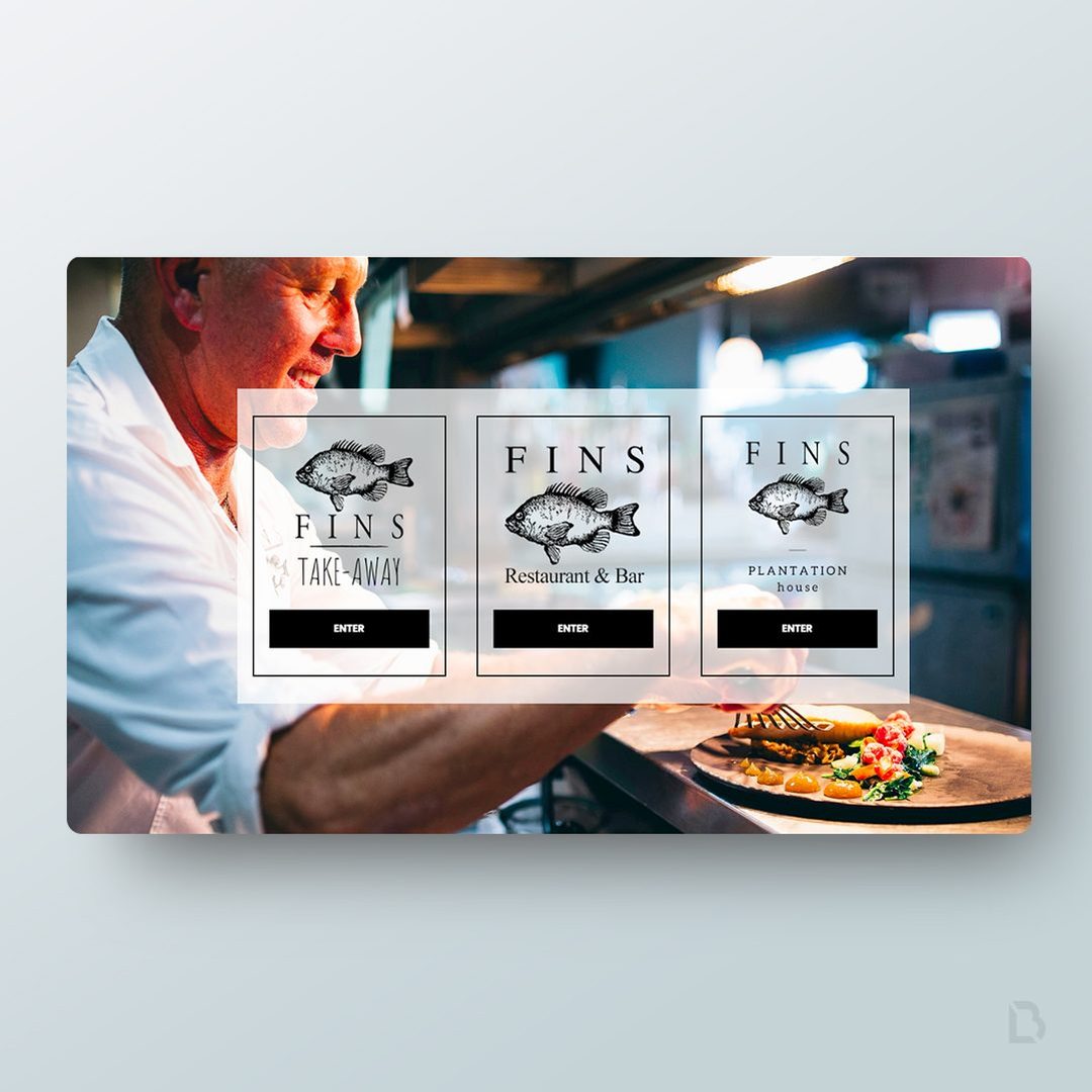Fins Restaurant website by Balar Media Group