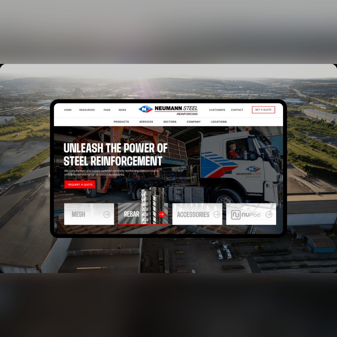 Neumann Steel website by Balar Media Group
