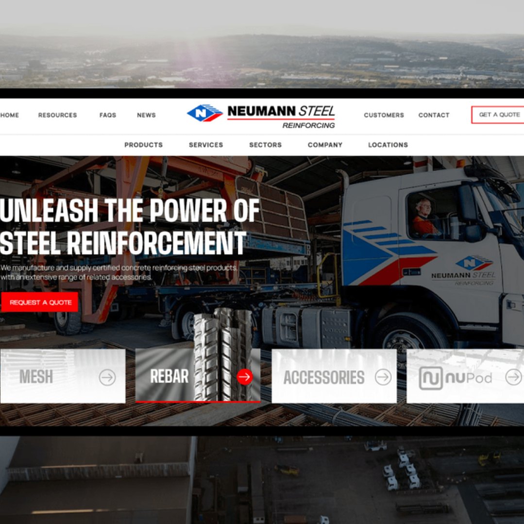 Neumann Steel website by Balar Media Group