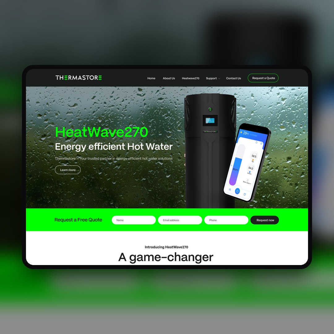 Thermastore website by Balar Media Group