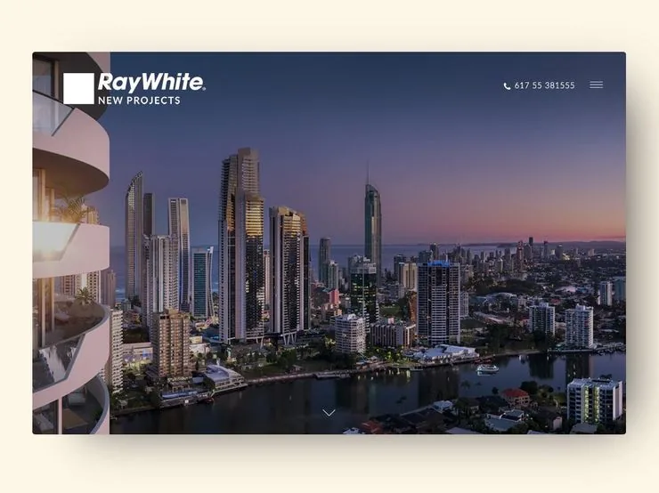 Ray White New Projects website by Balar Media Group - Gold Coast property developments
